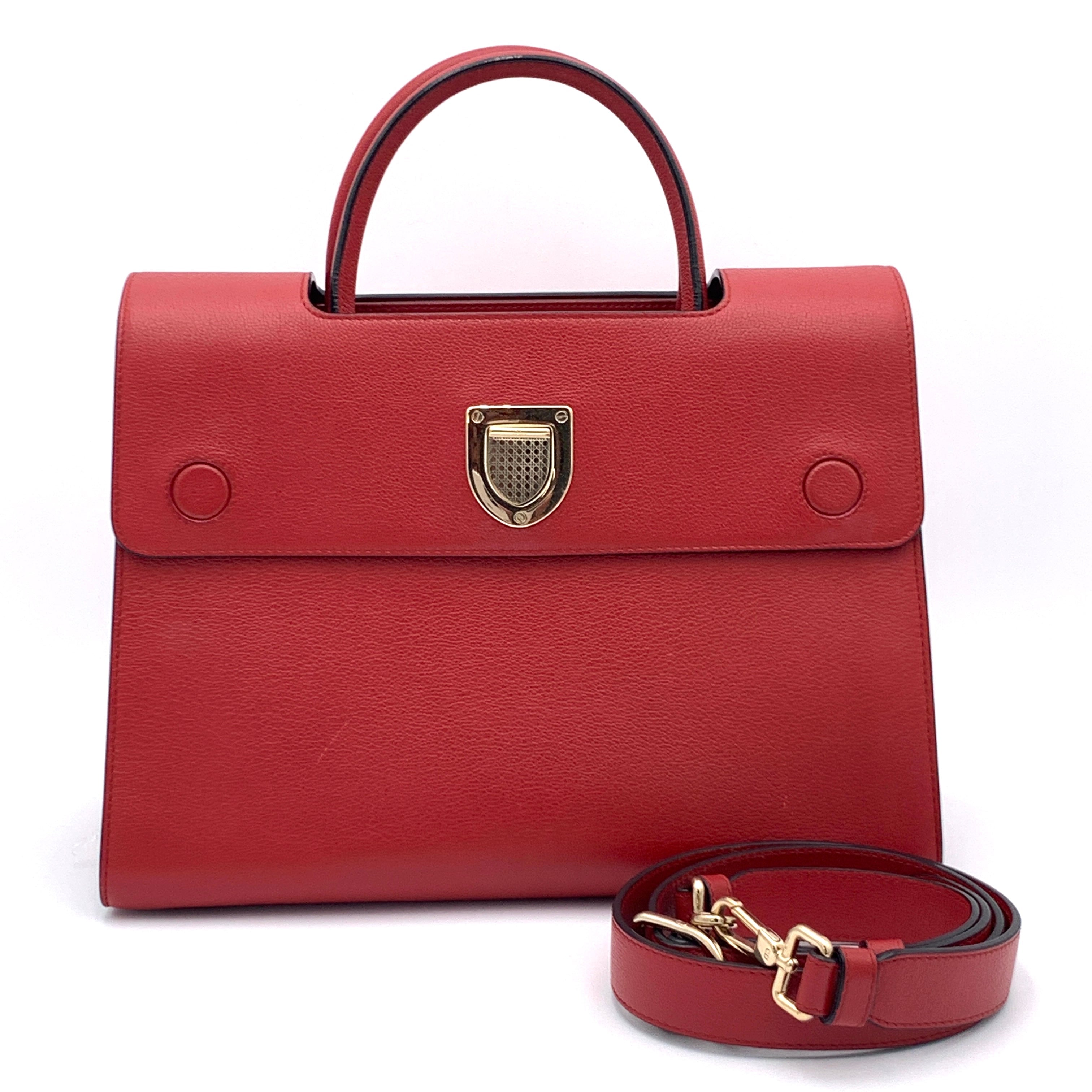 Diorever Bag Leather Medium Red